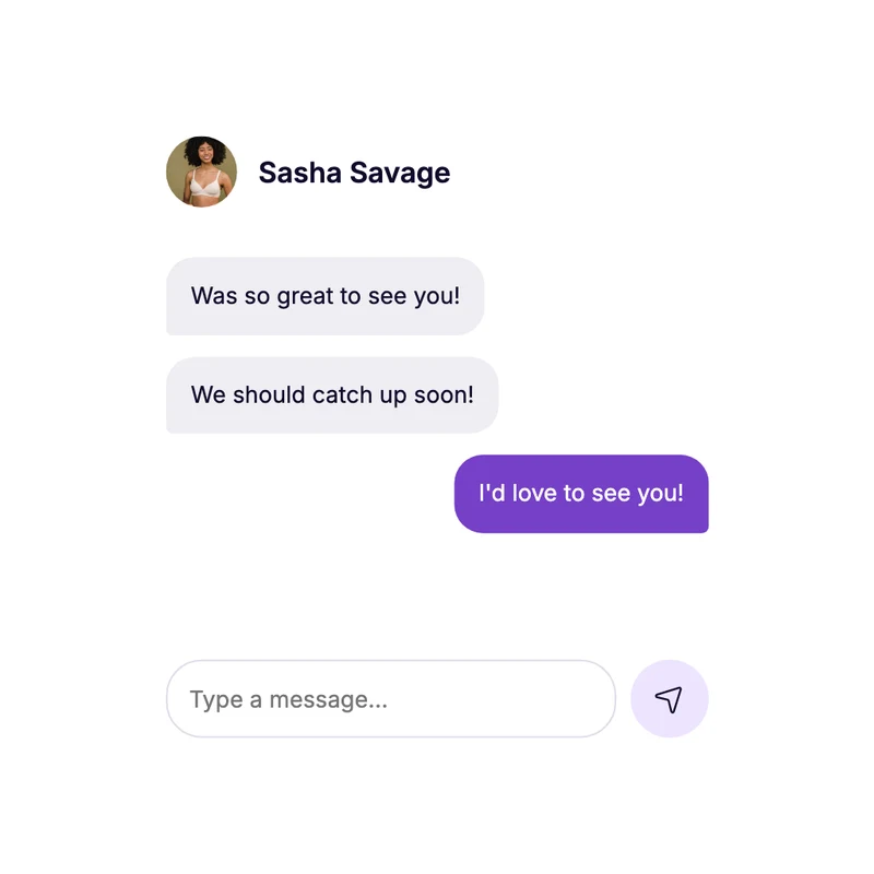 Message thread interface component
