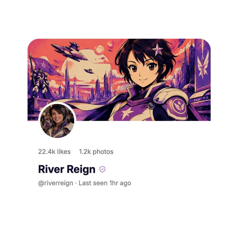 Profile header interface component